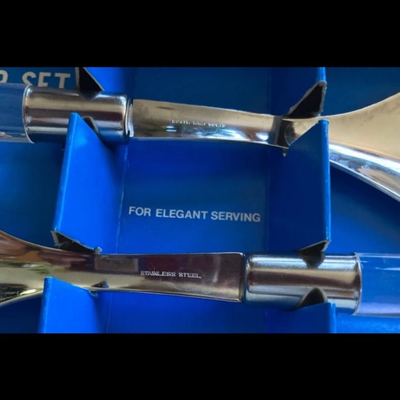 Fronteir forge vintage stainless steel and lucite salad server set - Picture 6 of 10